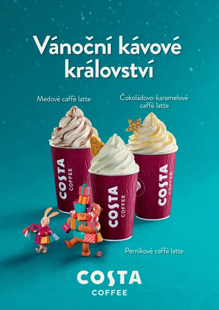 Kombo Perníkové caffe latte + Medové caffe latte + Čokoládovo-karamelové caffe latte