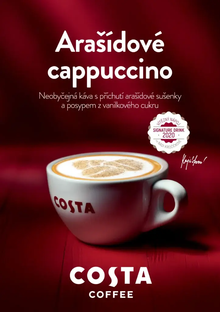 Ochutnejte vítězný nápoj ze soutěže našich baristů: Arašídové cappuccino