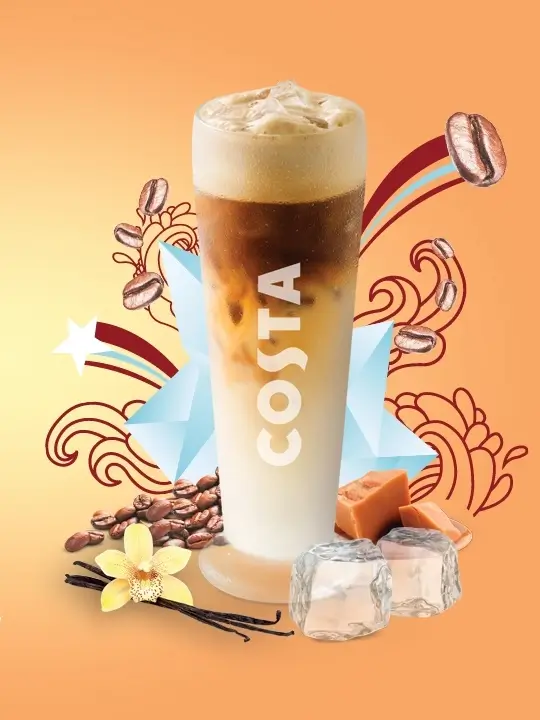 Pro ledové Creme Brulée Iced Latte zahoříte po prvním doušku