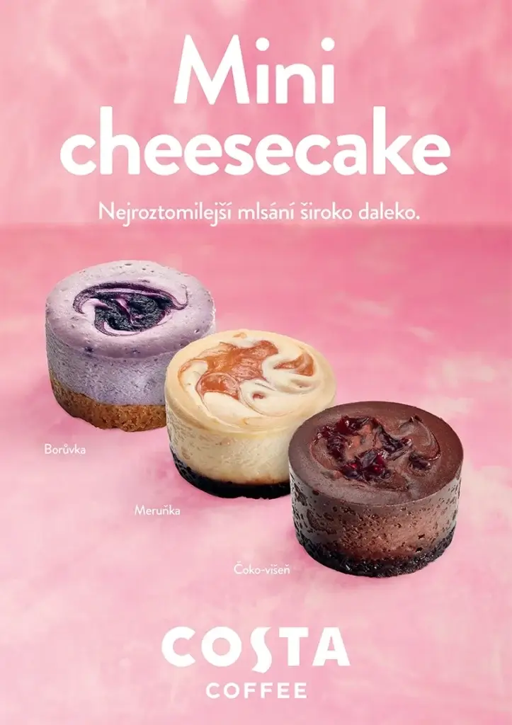 Minicheesecake třikrát jinak. Borůvka, meruňka nebo čokoláda?