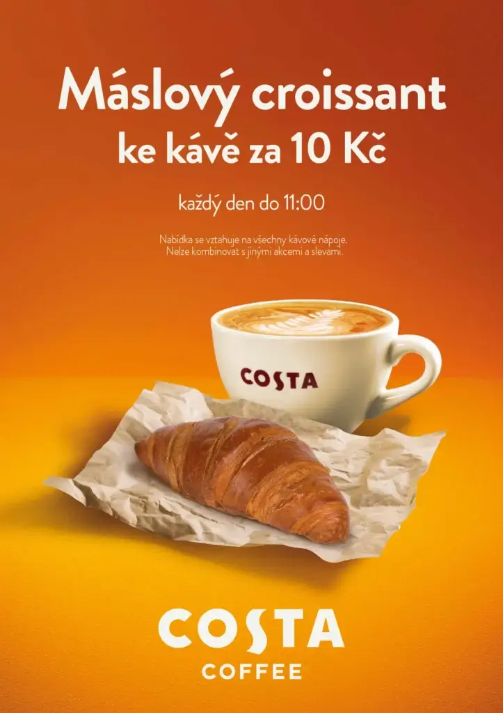 Croissant k snídani za 10 Kč